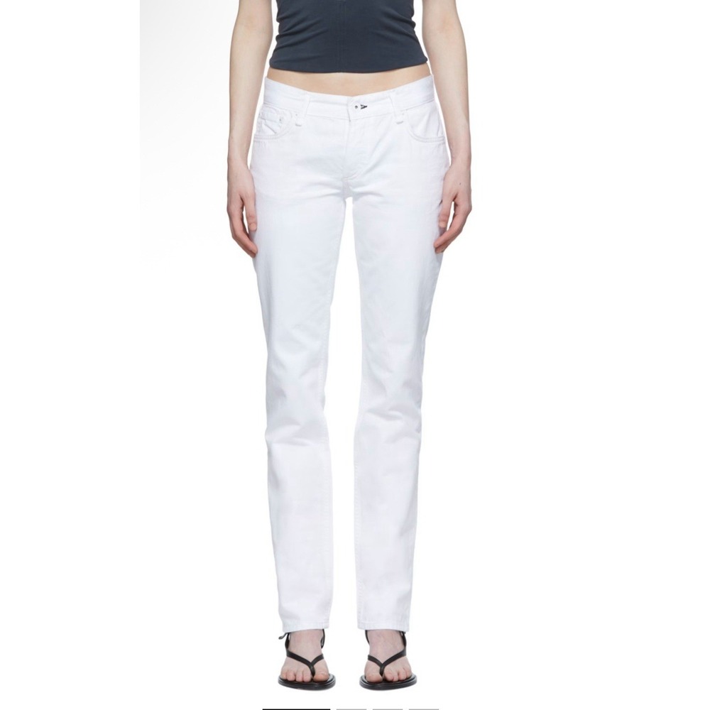 Rag & Bone Piper Low-Rise Straight Bright white denim size 27 Button Fly